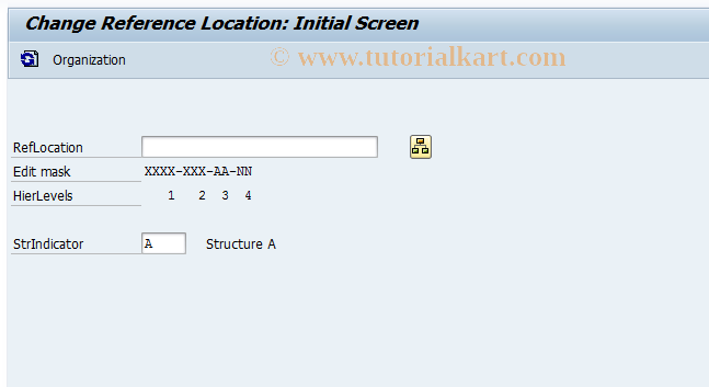 SAP TCode IL12 - Change Reference Location