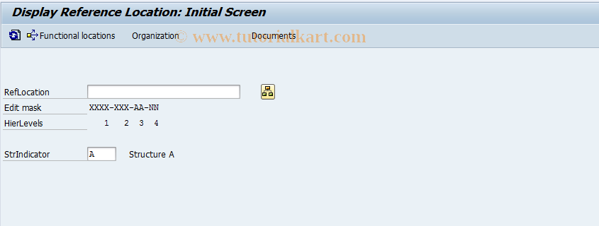 SAP TCode IL13 - Display Reference Location