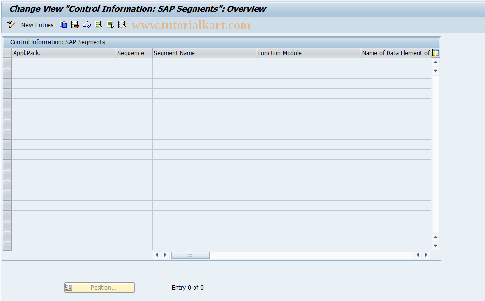 SAP TCode ILM_C_CON - Configure Segments
