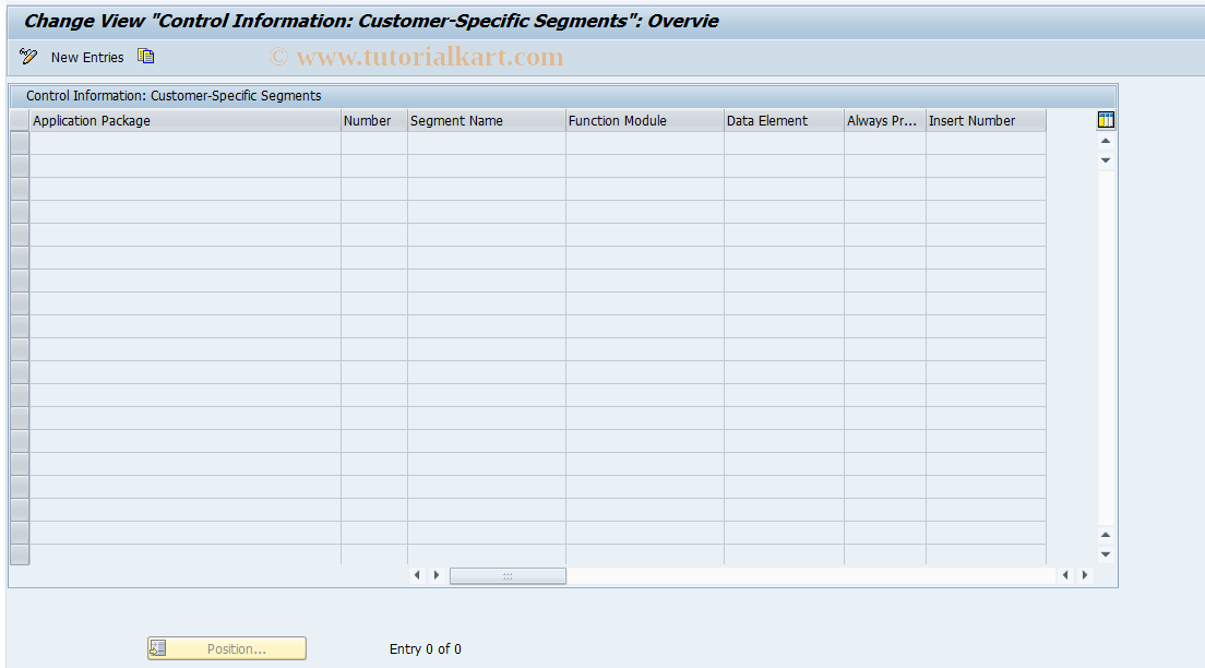 SAP TCode ILM_C_C_CON - Configure Customer-Specific Segments