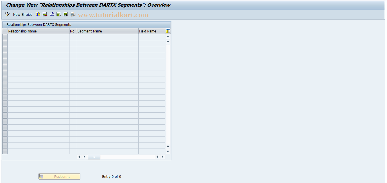 SAP TCode ILM_C_RELA - Relation between segments