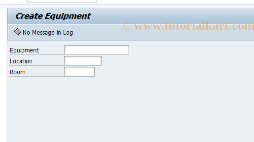 SAP TCode ILM_EQM1 - Create Equipment