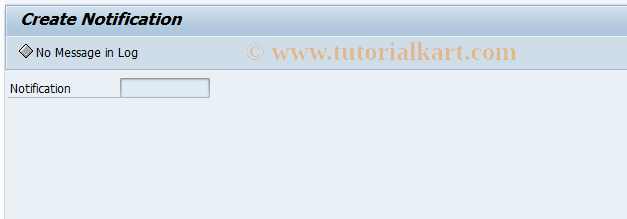 SAP TCode ILM_WOC1 - Create Notification