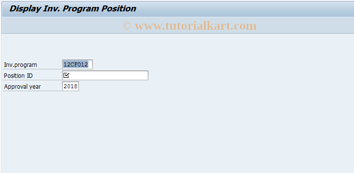 SAP TCode IM13 - Display Invoice  Program Position
