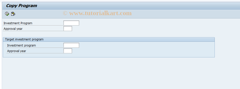 SAP TCode IM28 - Copy investment program
