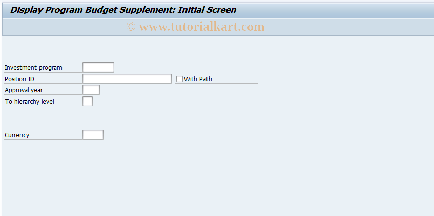 SAP TCode IM31 - Display Supplement to Invoice Prog.Position 