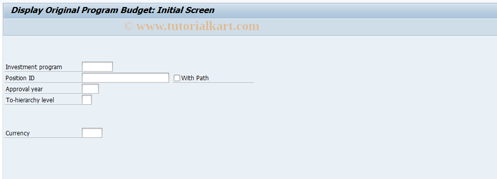 SAP TCode IM33 - Display Budget of Invoice Prog.Position