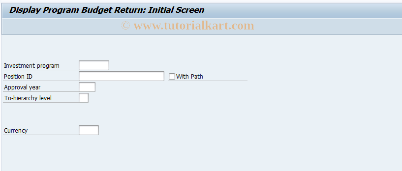 SAP TCode IM39 - Display return on program position