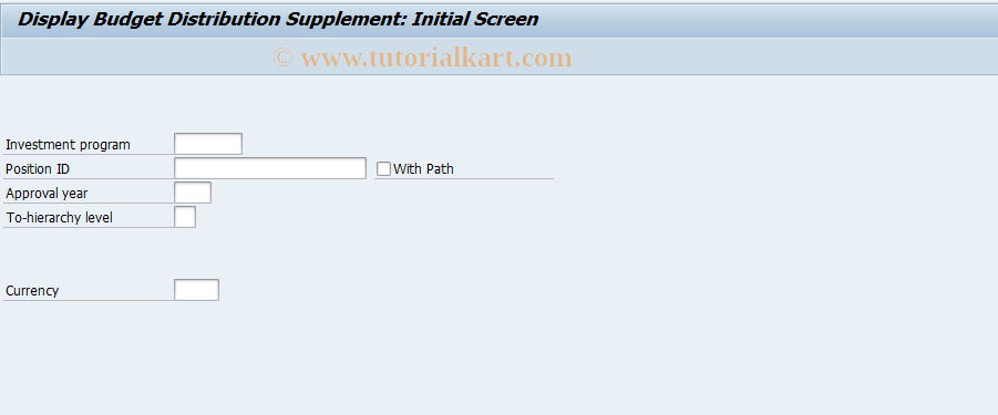 SAP TCode IM41 - Display suppmt on operative objects