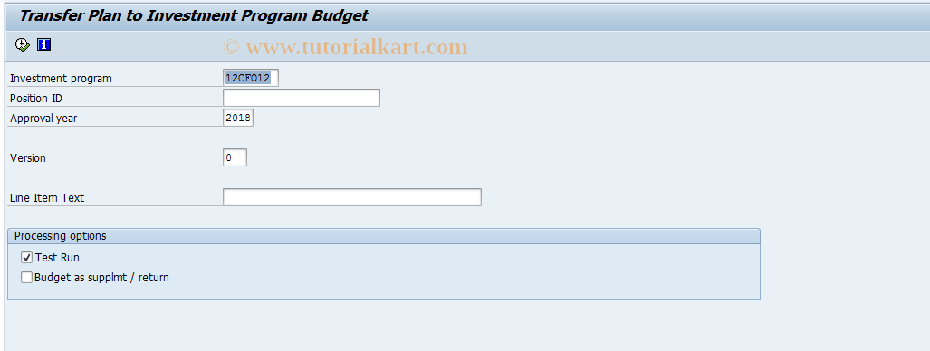 SAP TCode IMCCP1 - Copy Plan -> Budget (Invoice Prog)