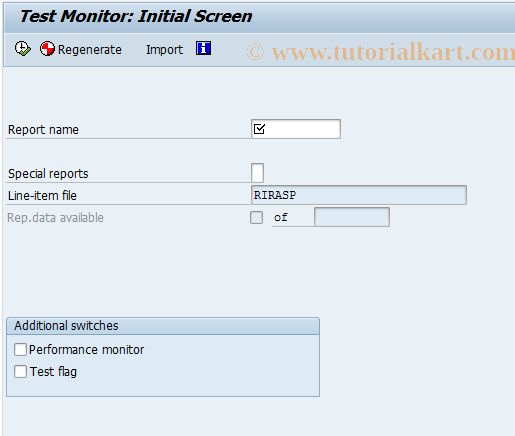SAP TCode IMDM - App.req: Test monitor report