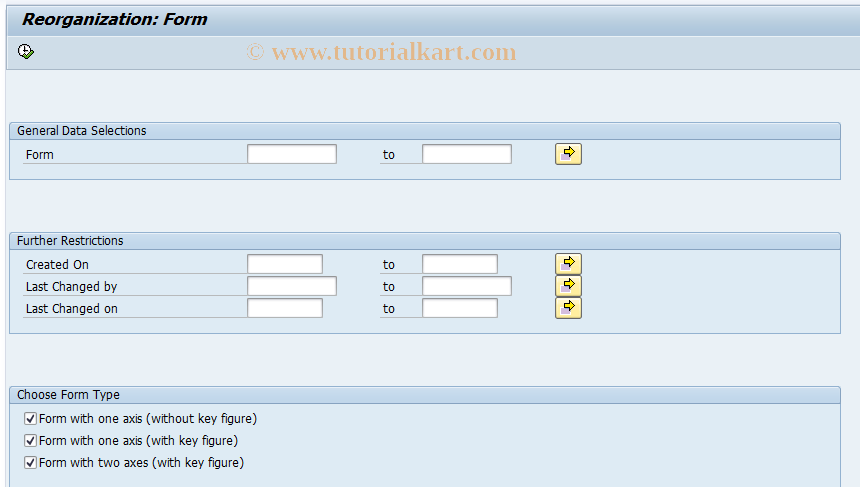 SAP TCode IMDZ - App. req: Reorganization of forms
