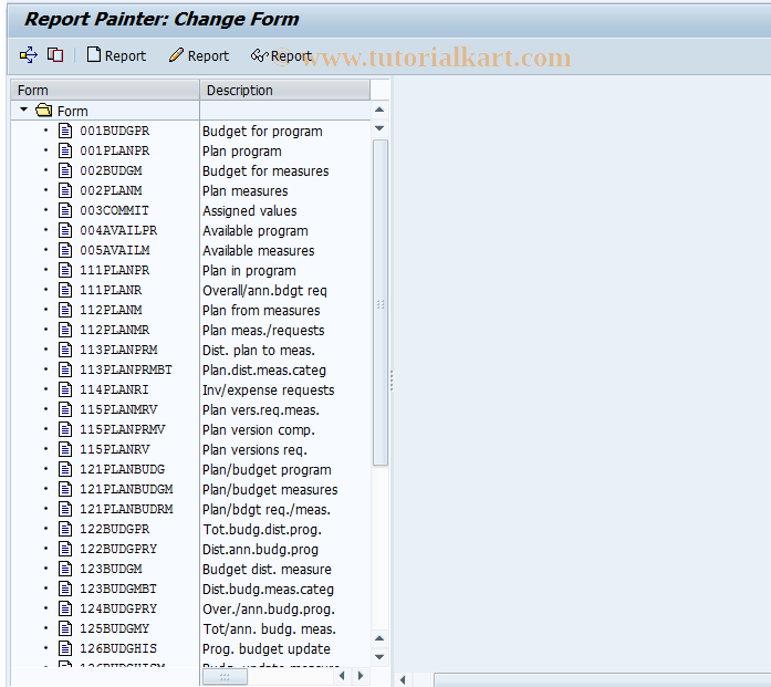 SAP TCode IME5 - Change layout set for inv.prog. rep.