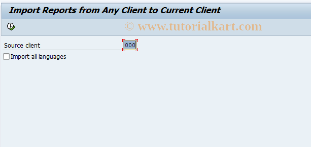SAP TCode IME8 - Client transport-inv. prog.reports