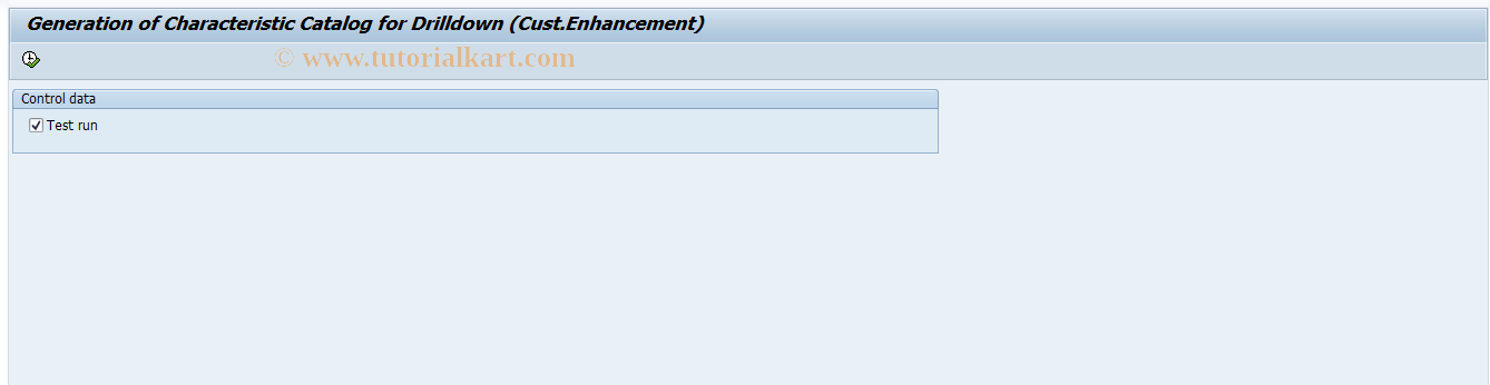 SAP TCode IMEG - Generate User-Defined Characteristic