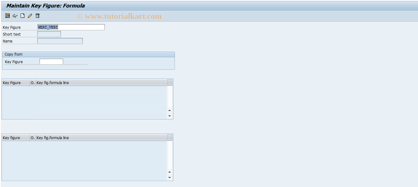 SAP TCode IMEK - Maintain ratios