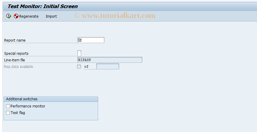 SAP TCode IMEM - Test monitor - inv. prog. reports