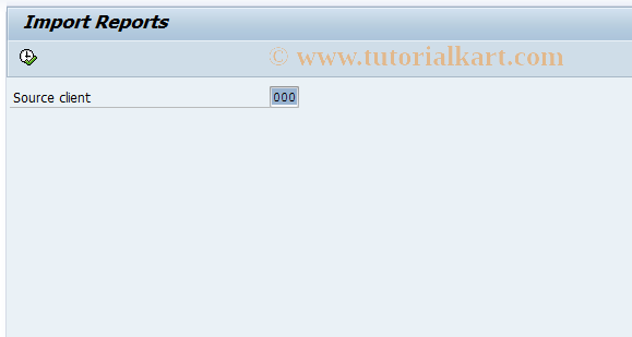 SAP TCode IMEQ - Import inv.prog. rep. frm client 000