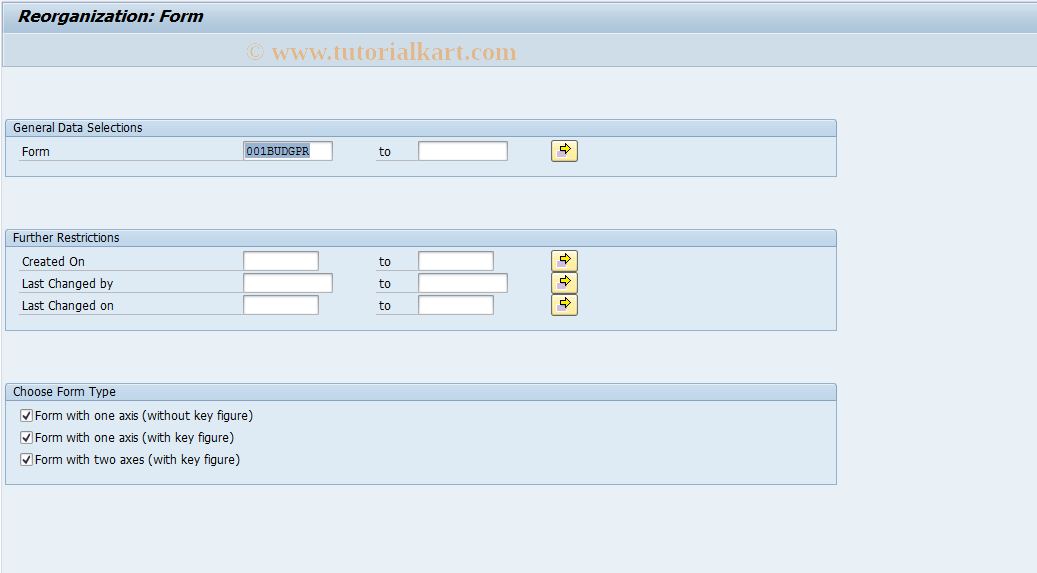 SAP TCode IMEZ - Reorganize forms for inv.prog.report