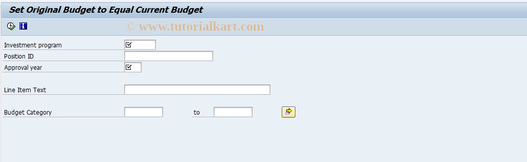 SAP TCode IMKBUD - Original Budget = Current Budget