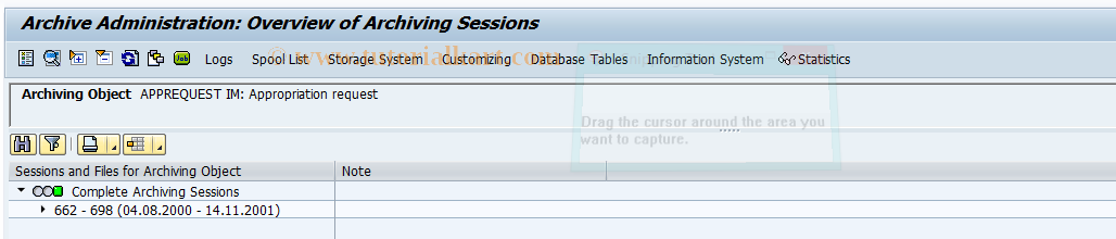 SAP TCode IM_ARMA - Admin. of App. Request Archives
