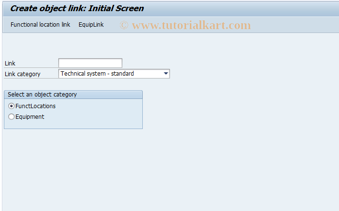 SAP TCode IN01 - Create object link