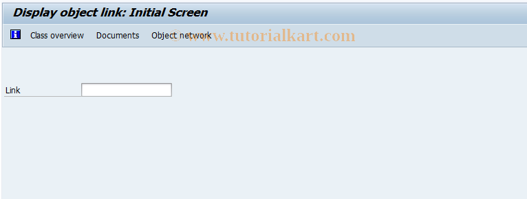 SAP TCode IN03 - Display object link