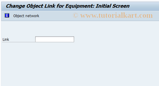 SAP TCode IN08 - Change Object Link for Equipment