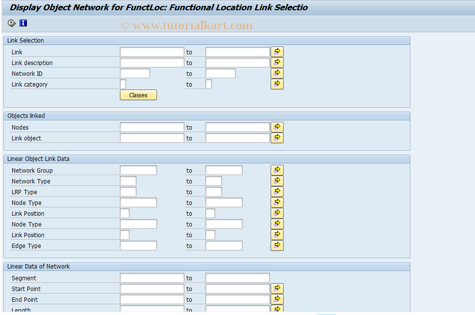 SAP TCode IN16 - Display Object Network for FunctLoc