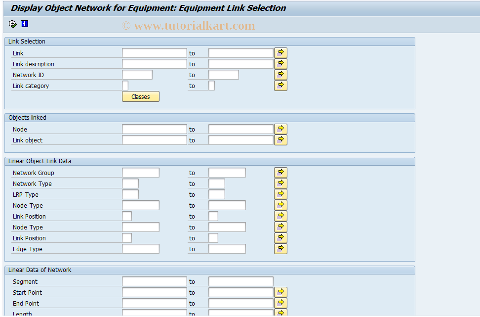 SAP TCode IN19 - Display Object Network for Equipment