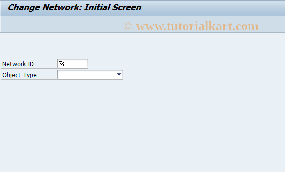 SAP TCode IN22 - Change Object Network