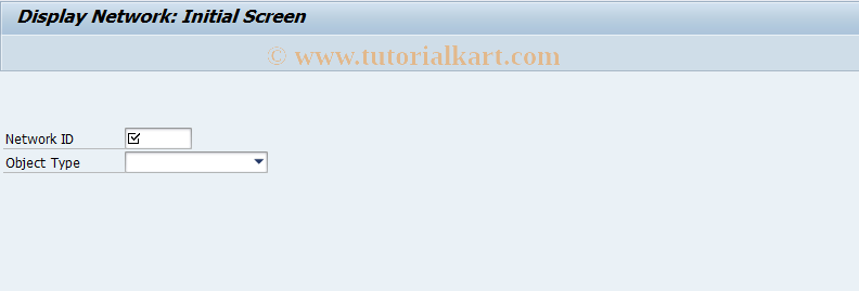 SAP TCode IN23 - Display Object Network