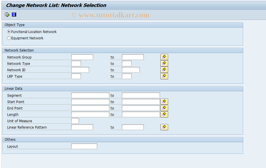 SAP TCode IN26 - Change Network List