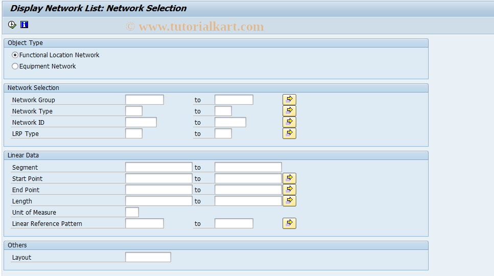 SAP TCode IN27 - Display Network List