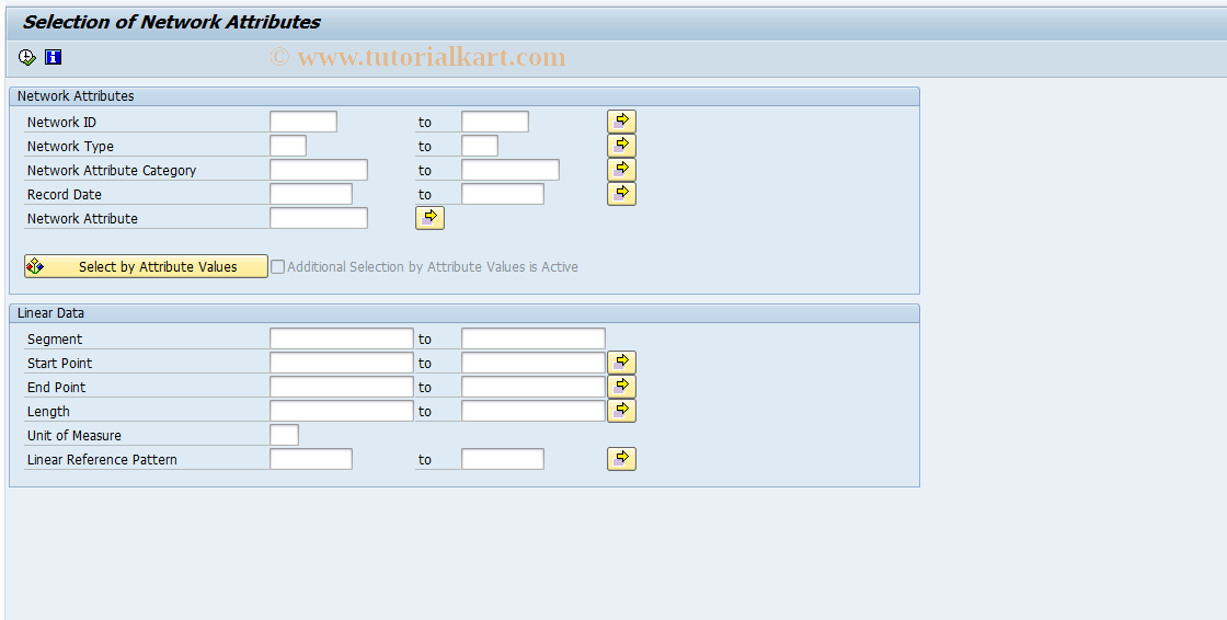 SAP TCode IN34 - Network Attribute List