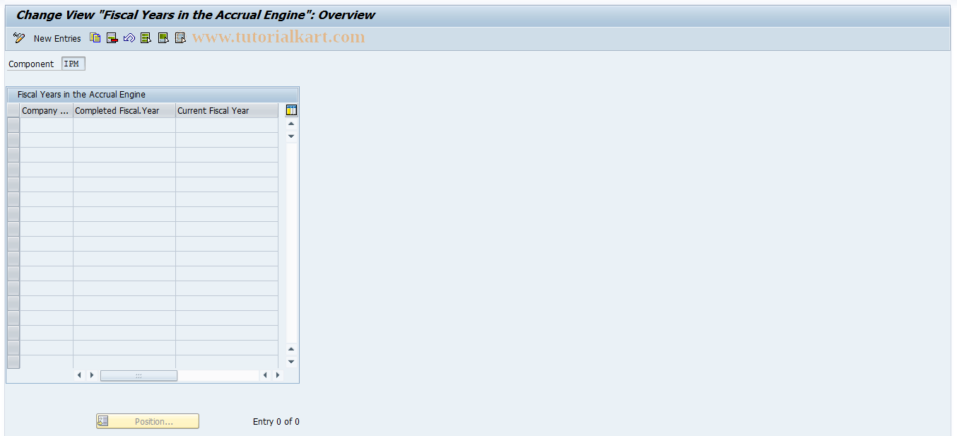 SAP TCode IPMFISCYEAR - Open/Lock Fiscal Years in ACE