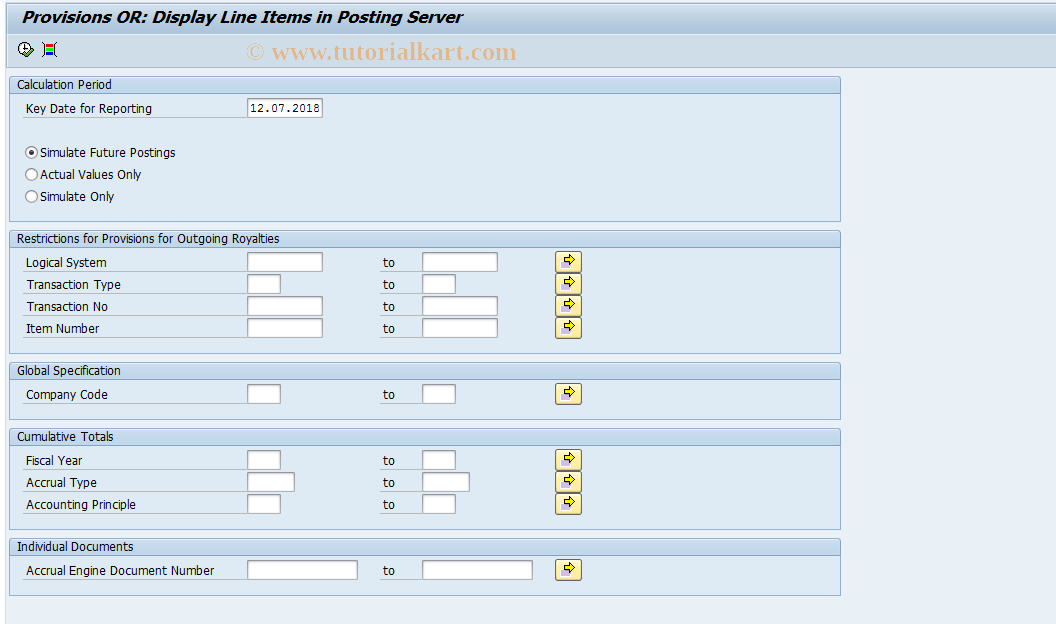 SAP TCode IPMOPSDOCITEMS - Display Posting Line Items IPMO