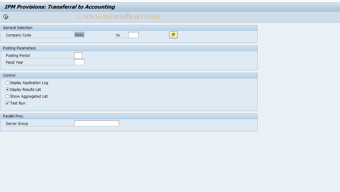 SAP TCode IPMOTRANSFER - Transferral of ACE Documents to Accnting