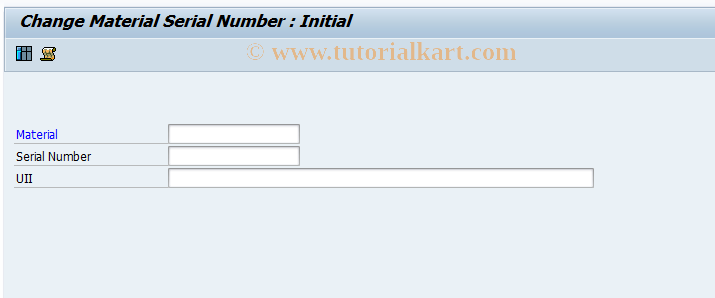 SAP TCode IQ02 - Change Material Serial Number