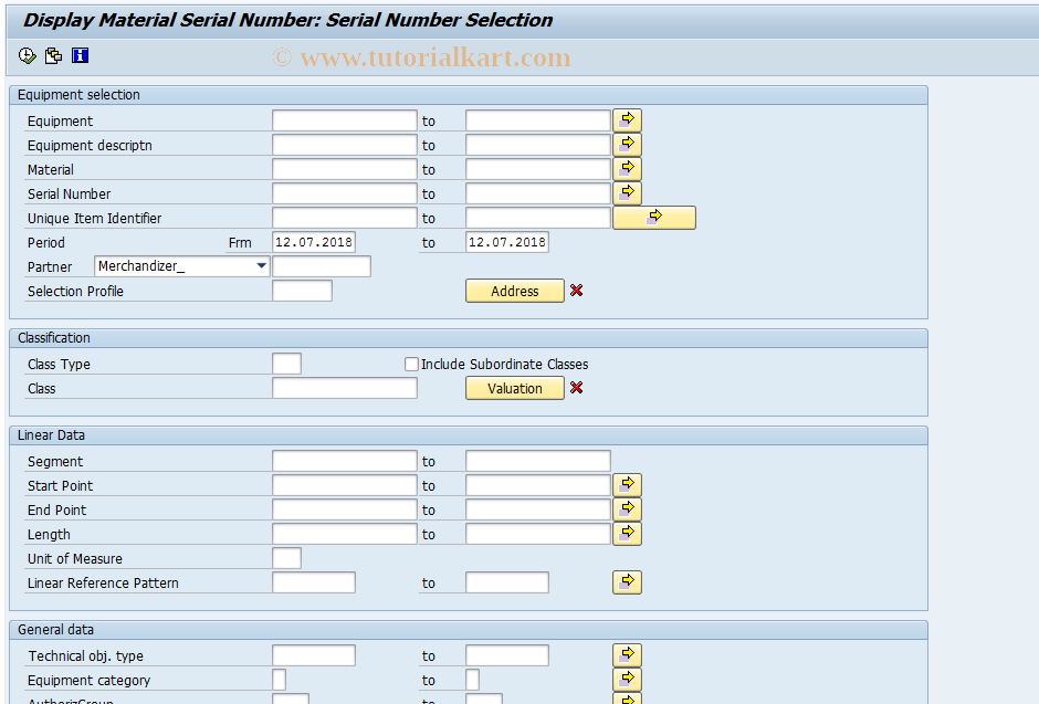 SAP TCode IQ09 - Display Material Serial Number