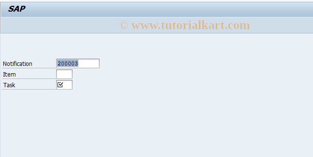 SAP TCode IQS13 - Display Task