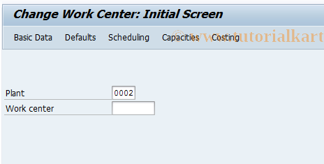 SAP TCode IR02 - Change Work Center