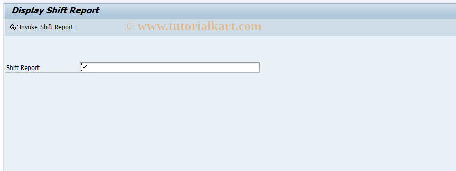 SAP TCode ISHR3 - Display Shift Report for Techn. Object 