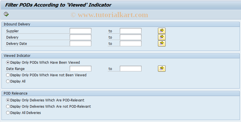 SAP TCode ISI_POD - Analysis of the POD View Flag
