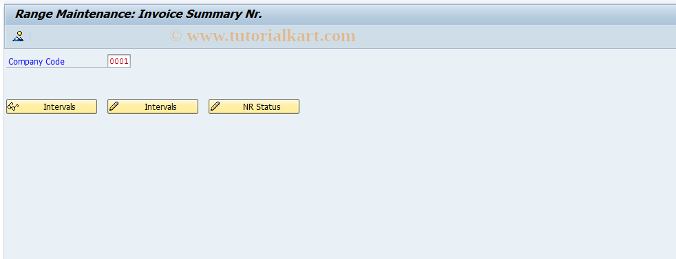 SAP TCode ISJP_SNRO - Number Range for Invoice Summary