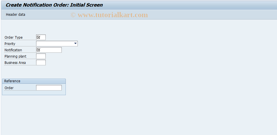 SAP TCode IW34 - PM Order for PM Notification