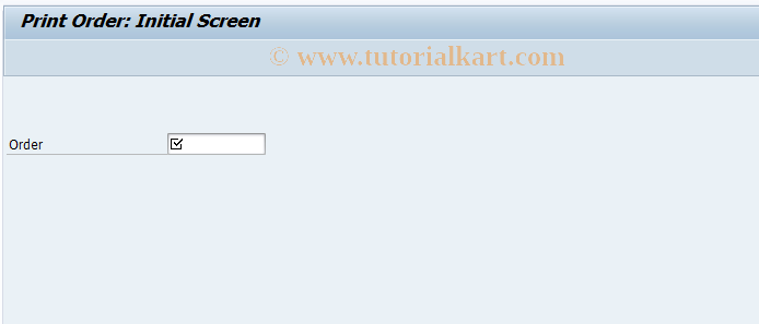 SAP TCode IW3D - Print Order
