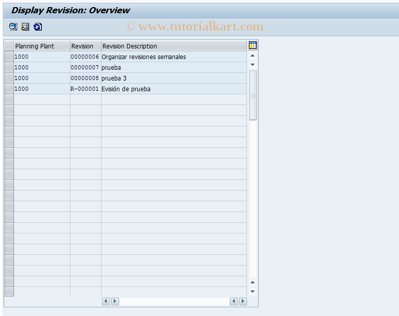 SAP TCode IWR2 - Display Revision