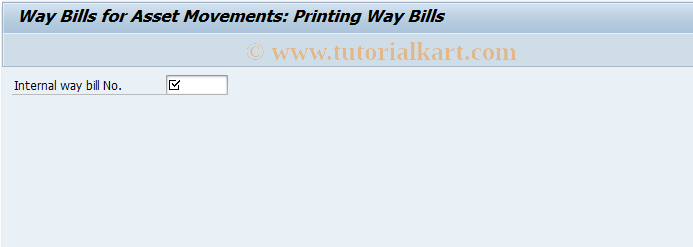 SAP TCode J1AJ - Print Way Bill Document