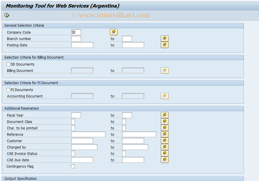 SAP TCode J1AMONITOR - AR: Monitoring Tool for Web Services